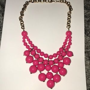 Large hot pink necklace